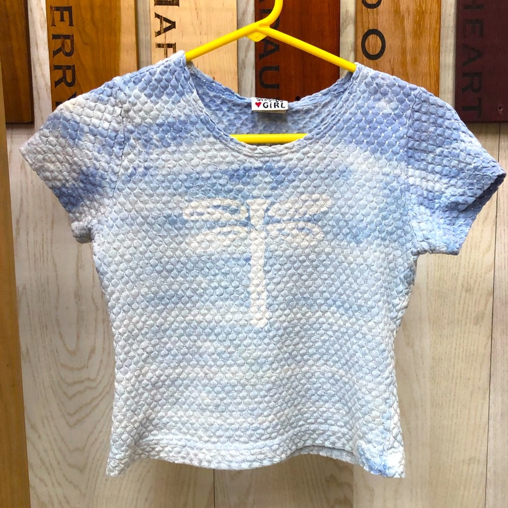 Vintage y2k dragonfly crop top